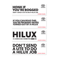 Toyota HiLux Bumper Stickers - Set of 4